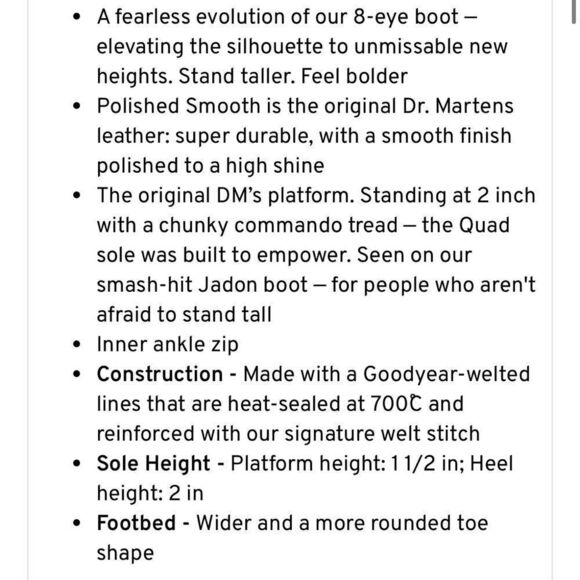 Smooth White Jason Dr. Martens Boots - Picture 6 of 7